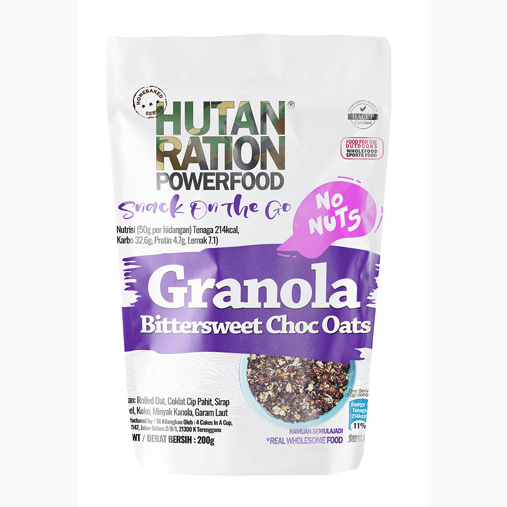 Granola Oat Bittersweet Choc (No Nuts) – 3 packs x 200g