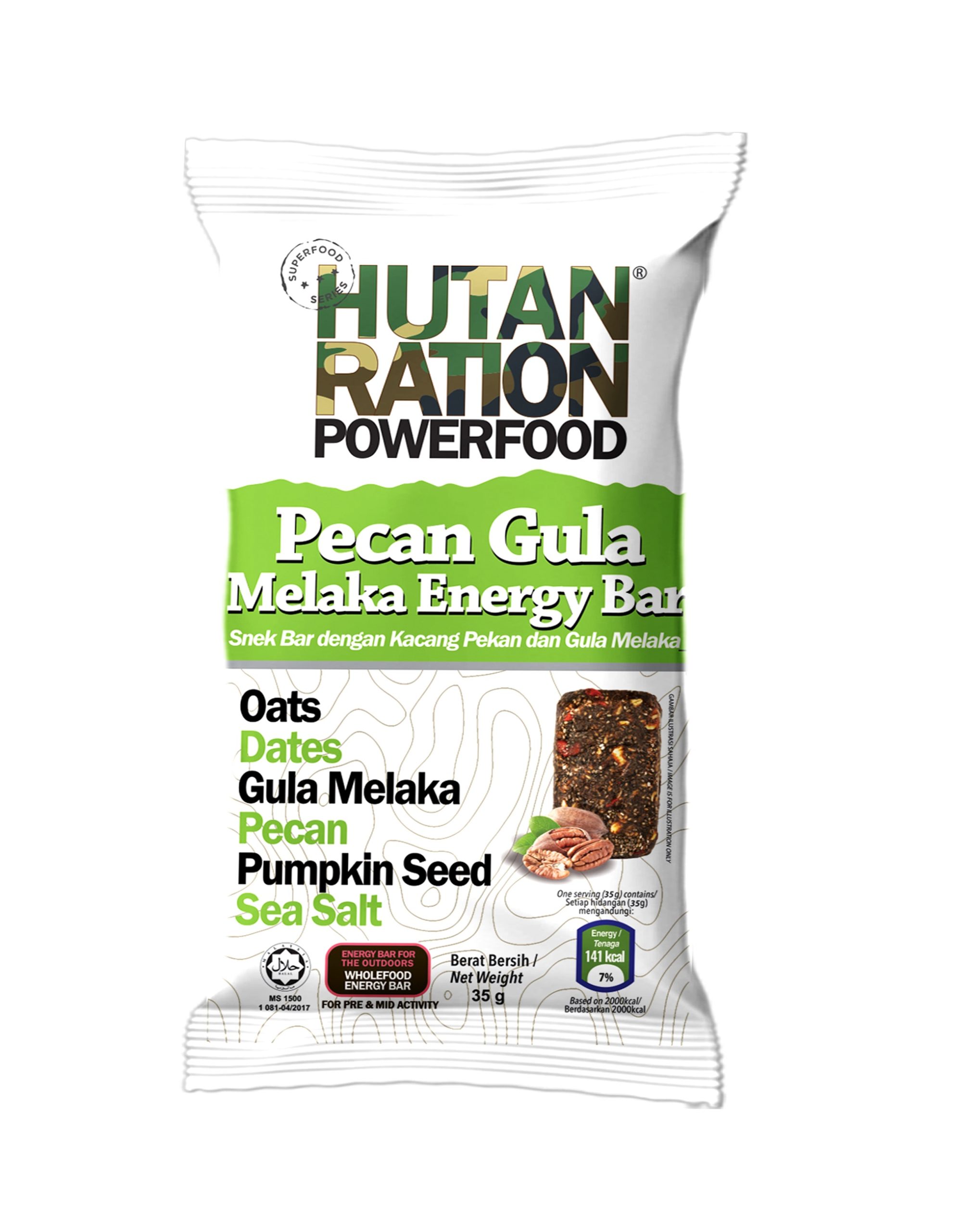 Pecan Gula Melaka Energy Bar (10pcs x 35g)